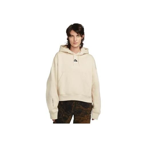 NIKE - felpa w acg tf tuff flc hoodie in cotone, beige (s)