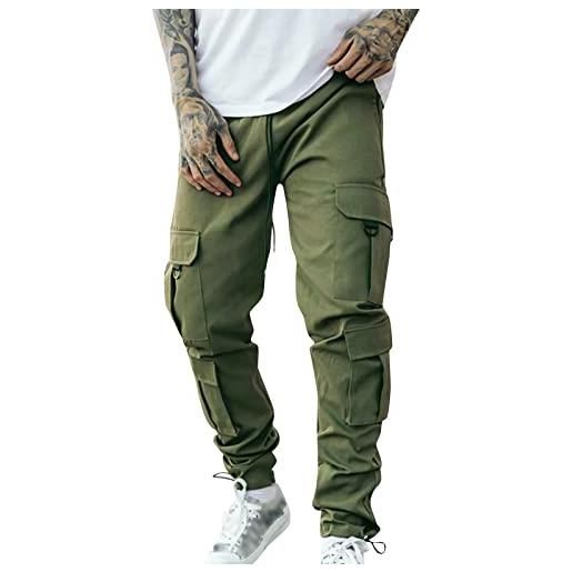 Generico Pantaloni Tuta da Uomo Larghi Casual Elasticizzati Invernali Pantaloni Sportivi in Vita Palestra Pantalone Jogging Running Sport Moto Bodybuilding Yoga Pants Trousers Eleganti Autunnali