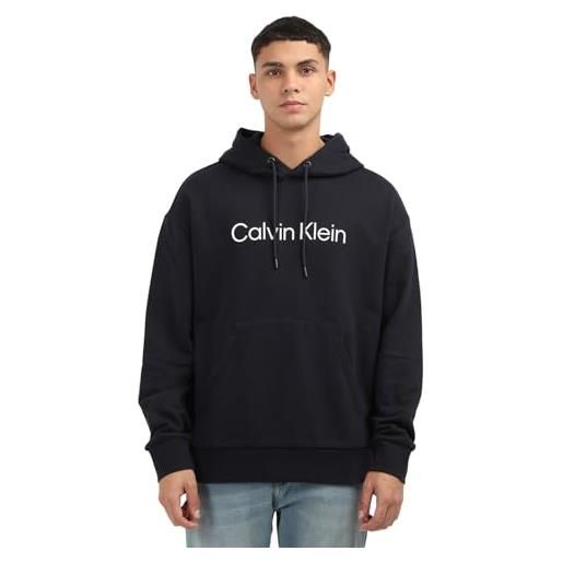Calvin klein felpa con cappuccio hero logo comfort k10k111345 blu scuro blu m