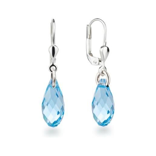Orecchini Pendenti In Argento 925 Con Perle E Zirconi - Schöner-SD - Rodiati, Made In Germany, Vari Colori