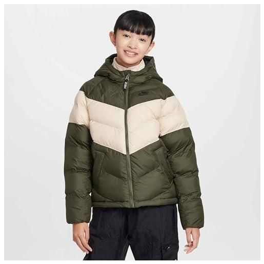 Nike k nsw syn fl hd jckt hip length hooded jkt unisex bambino