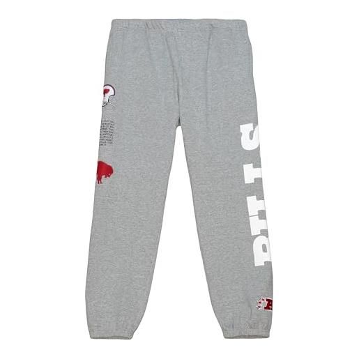 Mitchell & Ness nfl team origins pantaloni da jogging in pile con elastico in vita, con coulisse, applicazioni del team ricamate e gommate, uomini, donne, bambini, unisex, primavera, estate, autunno