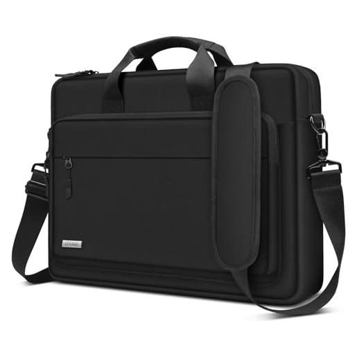 TECOOL borsa pc 17-17.3 portatil, impermeabile custodia trasporto per 17-17,3'' lenovo acer asus vivobook dell hp samsung notebook laptop, nero