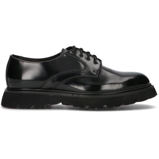 DOUCAL'S stringata uomo nera in pelle