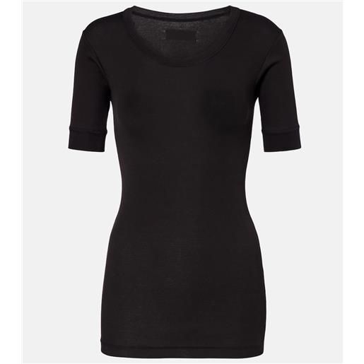 Calvin Klein Collection top in misto cotone a coste