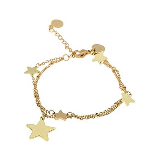 Aka Gioielli Bracciale Donna Argento 925 Rodiato Con Stelline E Cristalli - Regolabile 18-21 Cm, Fatto In Italia, Regalo Perfetto - 4