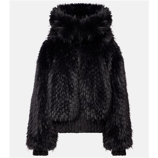 Goldbergh giacca da sci reversibile indira in pelliccia sintetica