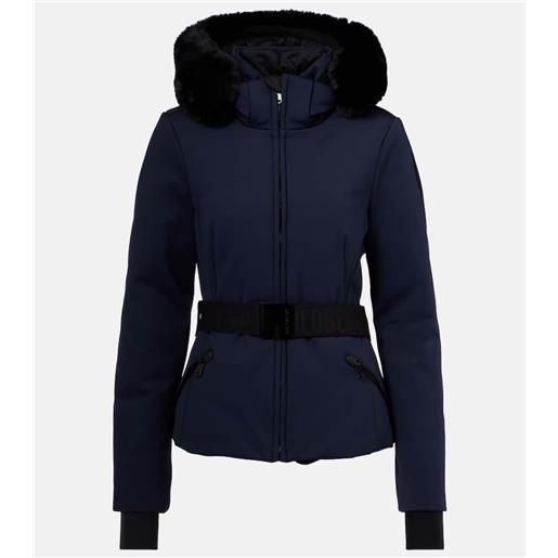 Goldbergh piumino da sci hida con pelliccia sintetica