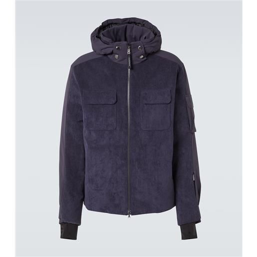 Bogner giacca da sci cobe-d in maglia a coste con pannelli in piuma