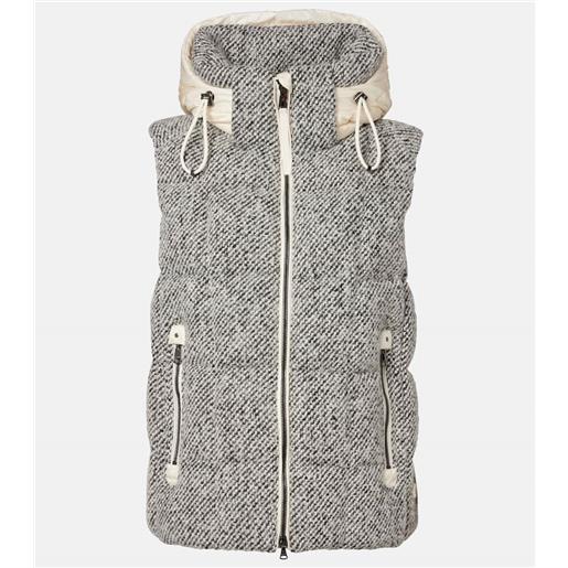 Bogner piumino falka in tweed senza maniche