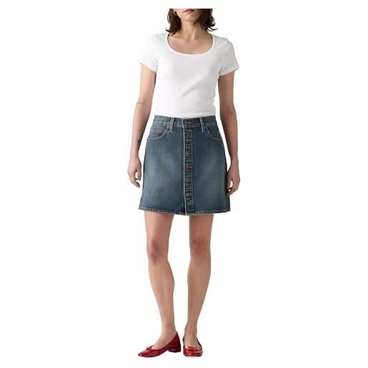 Levi's retro button front skirt eight track ski, eight track skirt, 29w