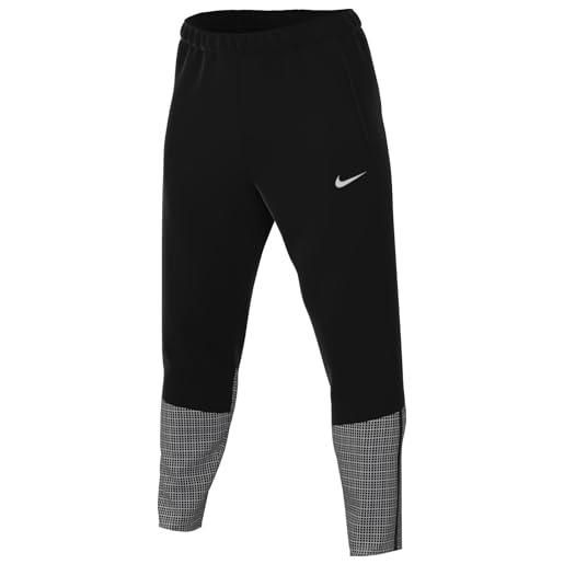 Nike pantaloni da running idrorepellenti therma-fit sphere challenger - uomo, black/black/reflective silv, fz1113-010, 2xl