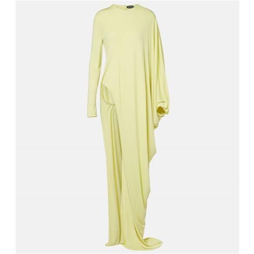 Tom Ford abito lungo asimmetrico in crãªpe di jersey