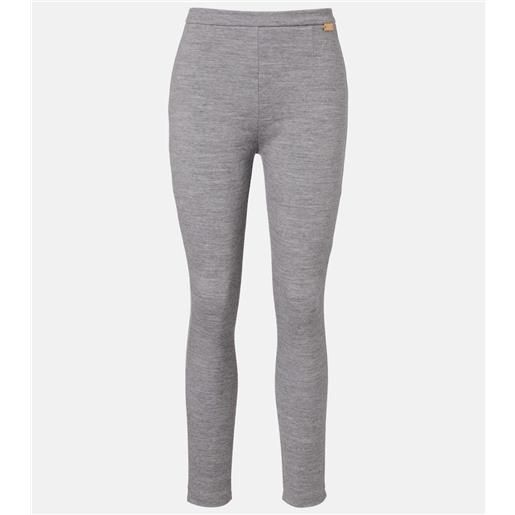 Balmain leggings in misto lana e cotone
