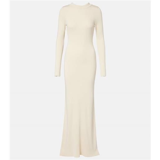 Aya Muse abito lungo elowen in misto seta