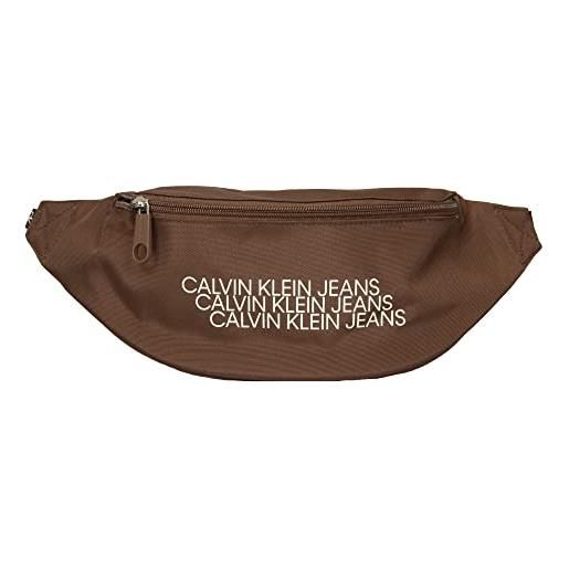 Calvin Klein marsupio uomo ck calvin klein jeans articolo k40k400956 waistbag - cm. 31 x 14 x 8 (circa), gt7 truffle brown, taglia unica