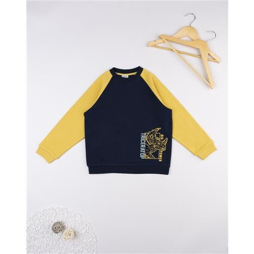 Prénatal felpa bimbo blu/gialla "triceratopo"