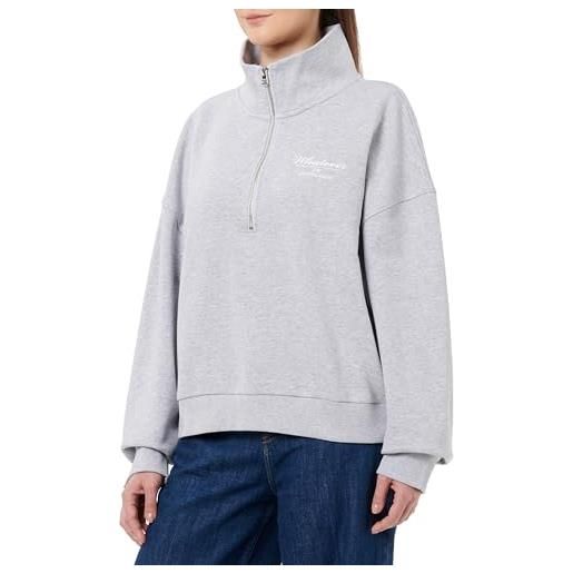 Hugo djone_b maglia di tuta, grigio chiaro, xs donna