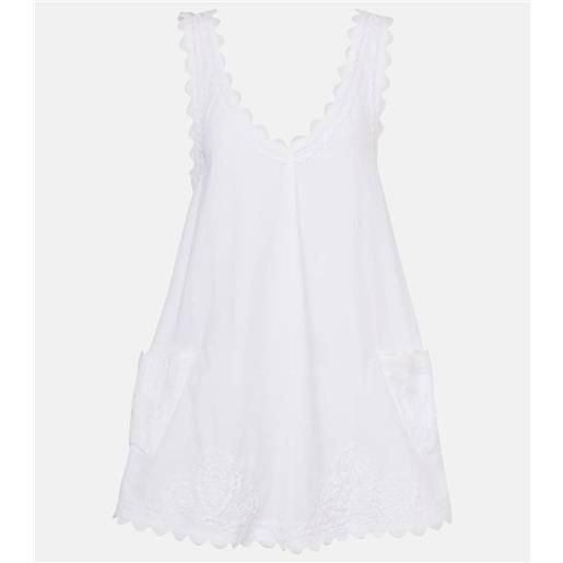 Juliet Dunn abito corto in popeline di cotone