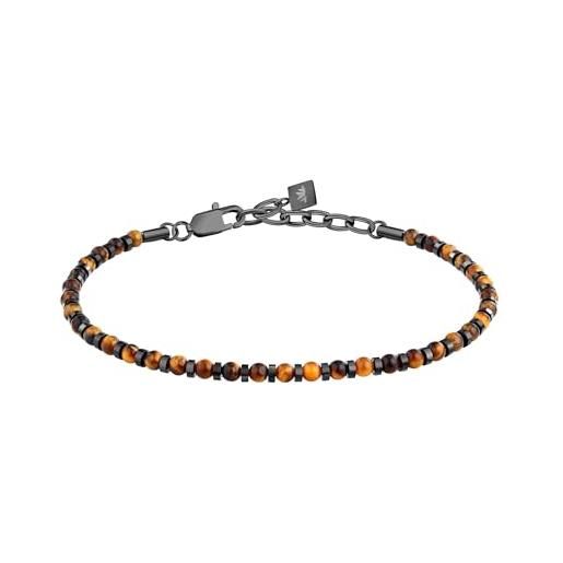 Morellato bracciale uomo in acciaio e pietre naturali, collezione pietre - s1731