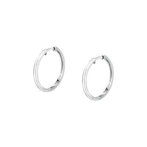 Morellato orecchini donna in argento 925‰ riciclato a cerchio, collezione tesori - saiw251