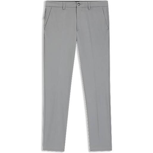 BOSS pantaloni slim fit in twill di misto cotone, argento