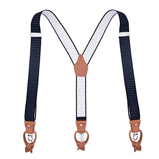 1Pc 5 centimetri di Larghezza Adulti Bretelle da Uomo X-tipo 4 Clip Bretelle da Uomo Regolare Cinghia Elastica Harness Uomo Sospensorio Bretelle per Pantaloni  200000297