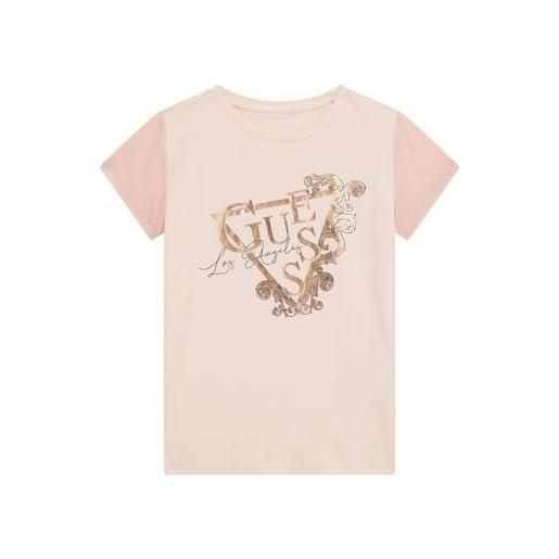 GUESS t-shirt eco a manica corta bambina, rosa elegante, 14 anni