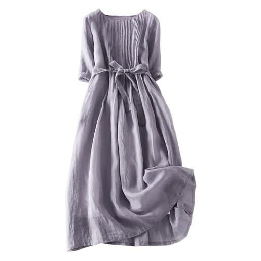 Gienslru vestito donna estivo cotone mare prendisole casual abito lungo, vestiti taglie forti per la spiaggia estate 2025