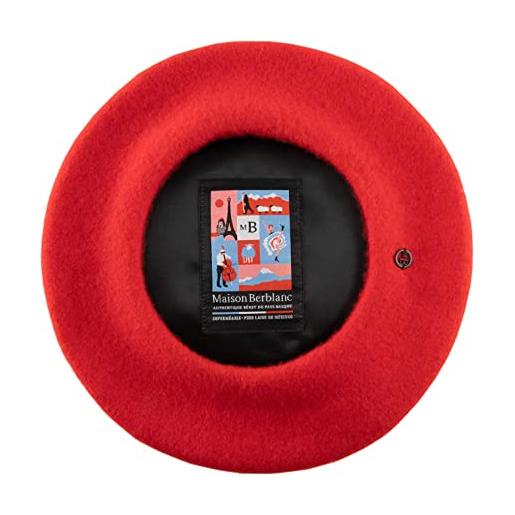 Maison Berblanc - berretto basco francese idrorepellente l'élégant - rouge