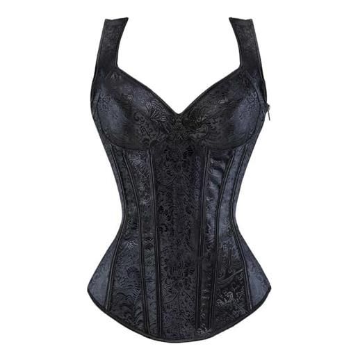 DESIGN - Vestito Lungo A Corsetto Con Scollo Ad Anello In Raso Color Vino - Foto 5