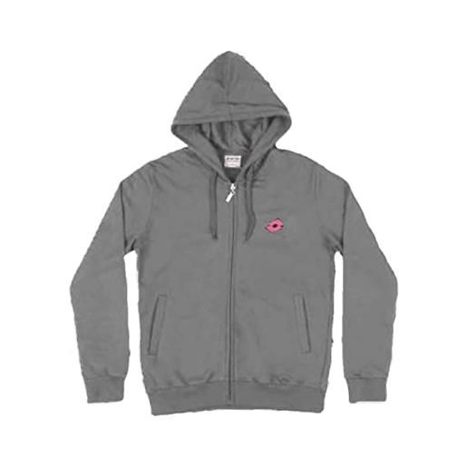 Lotto giacca tuta donna la1020 full zip in felpa con cappuccio e tasche laterali. Grigio l