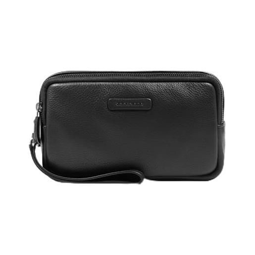 Piquadro pochette uomo a due scomparti uomo pelle nero