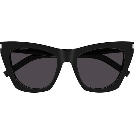 Saint Laurent occhiali da sole sl 214 kate 001 new wave nero/grigio donna