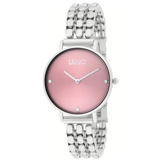 Liu Jo chains framework tlj2406 orologio da donna in acciaio con quadrante rosa