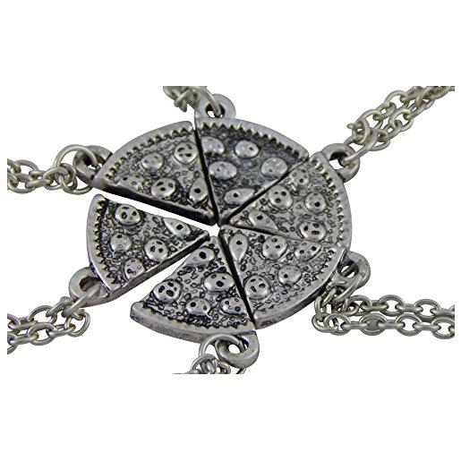 Collana BFF con punta di cristallo: set di 4 pezzi a forma di cuore diviso, simbolo di amicizia. - Italia