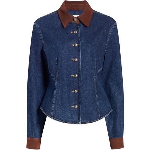 Cinq A Sept camicia combo autum - blu