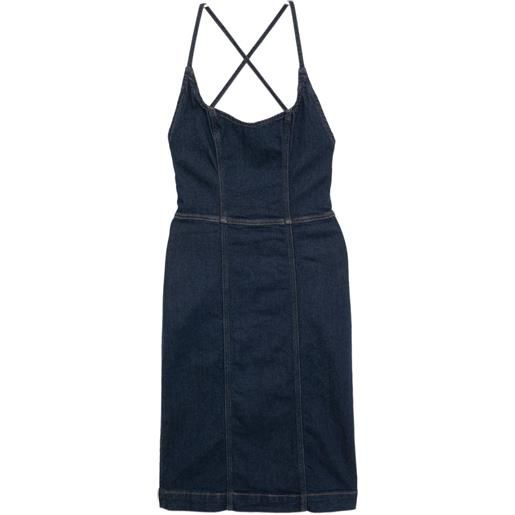 Reformation abito denim crosley - blu