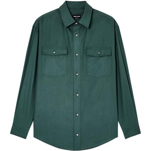 Giorgio Armani camicia a maniche lunghe - verde