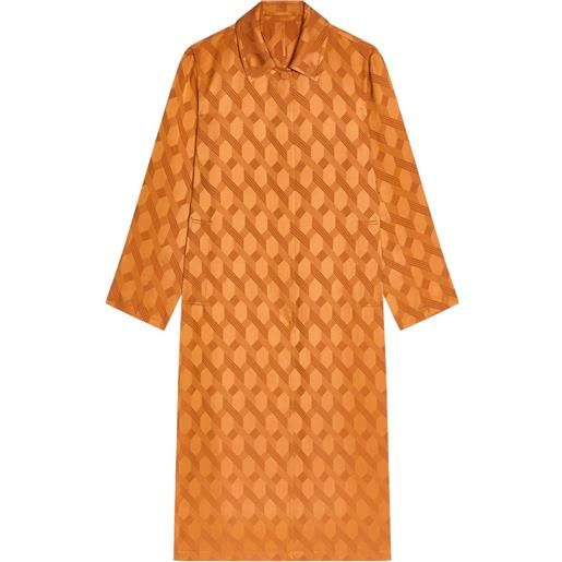 DRIES VAN NOTEN cappotto con effetto jacquard - arancione
