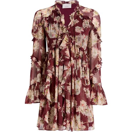 Cinq A Sept abito corto mae bouquet albani - rosso