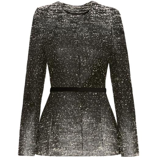 Oscar de la Renta giacca ombré bouclé - nero