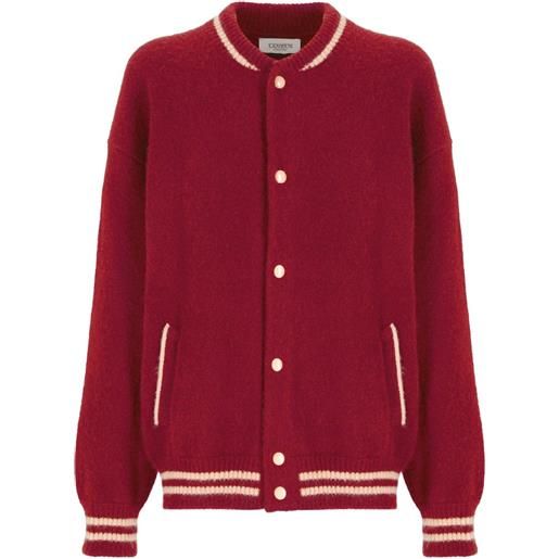 Laneus bomber lavorato a maglia - rosso