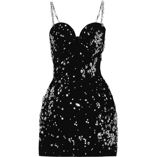 Oscar de la Renta abito corto con decorazione - nero