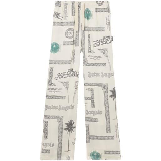 Palm Angels pantaloni con stampa - toni neutri