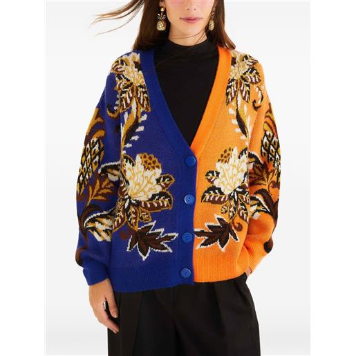 FARM Rio cardigan a fiori - blu