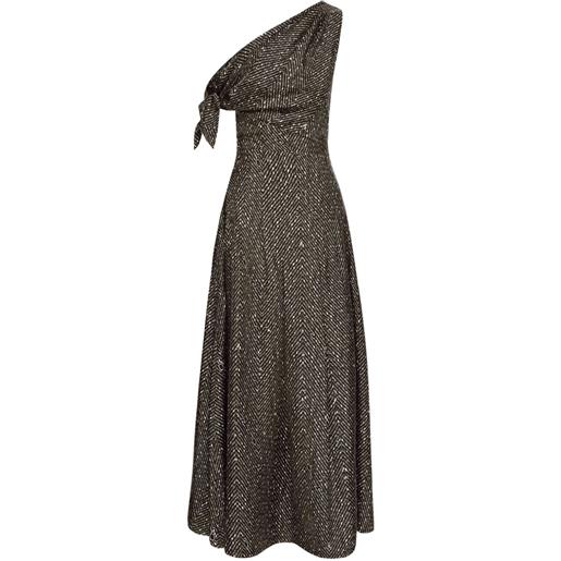 Oscar de la Renta abito con motivo chevron - nero