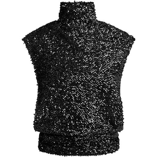 16Arlington canotta ovica con paillettes - nero