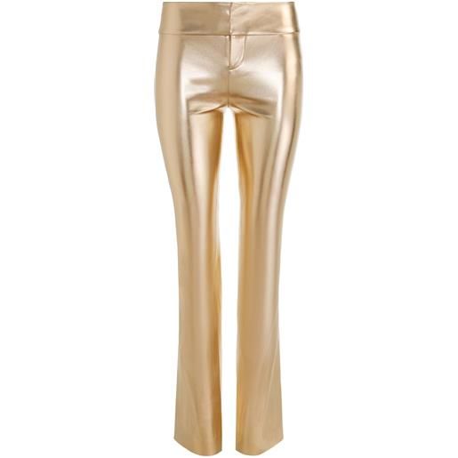 alice + olivia pantaloni svasati olivia - oro