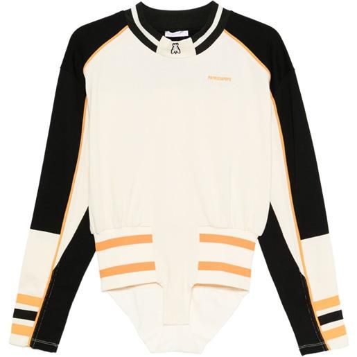 Patrizia Pepe canotta con dettaglio a righe - toni neutri